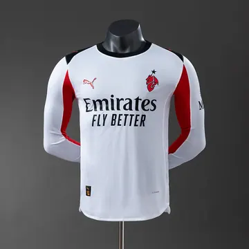 AC Milan 2025/26 Away Jersey - Player Version / Long Sleeve, front-view photograph