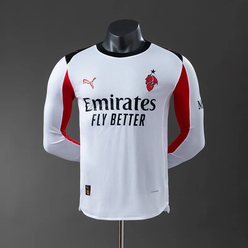 AC Milan 2025/26 Away Jersey - Player Version / Long Sleeve, front-view photograph