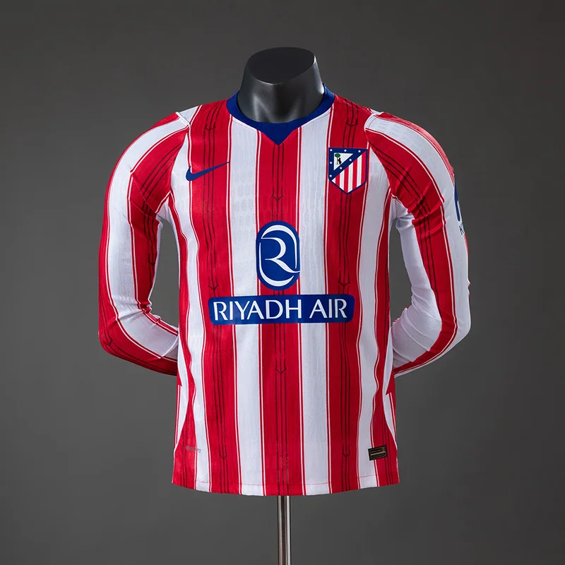 Atlético Madrid 2026/27 Home Jersey - Player Version / Long Sleeve, front-view photograph
