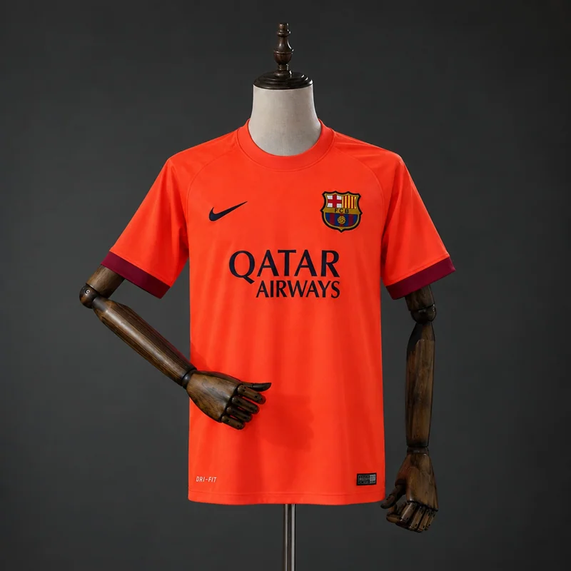 Barcelona 2014/15 Away Jersey - Retro, front-view photograph