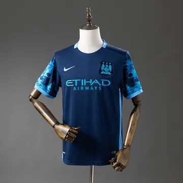 Manchester City 2015/16 Away Jersey - Retro, front-view photograph