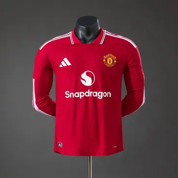 Manchester United 2026/27 Home Jersey - Player Version / Long Sleeve, front-view photograph