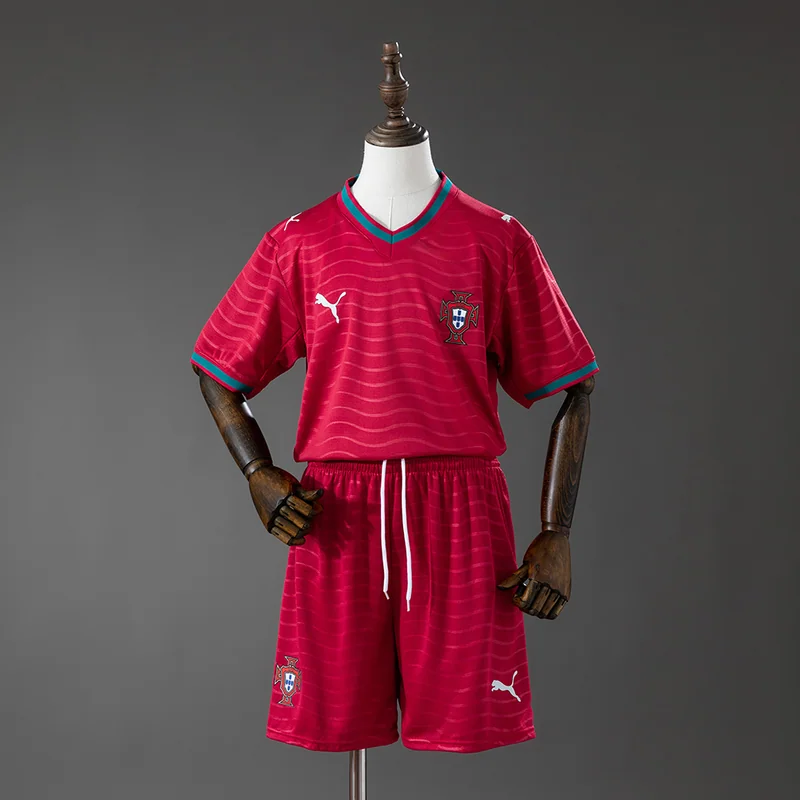 Portugal 2026 Home Kids Kit - Kids, front-view photograph